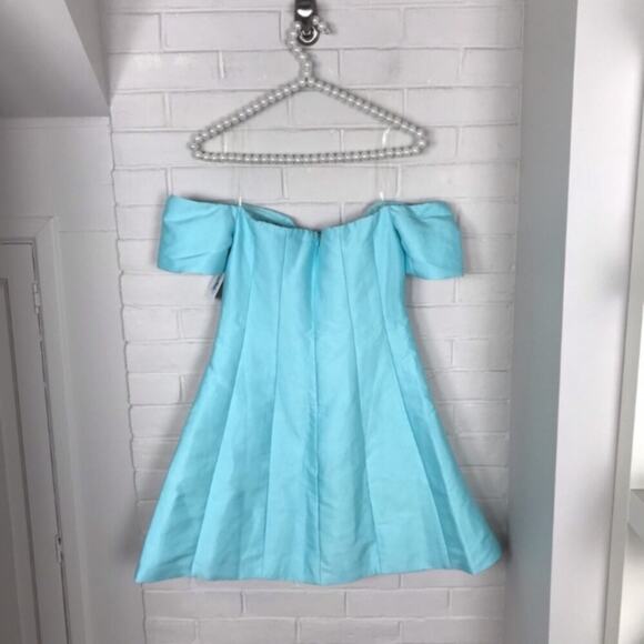 Do + Be NWT Off Shoulder Blue Formal Dress - Picture 11 of 12